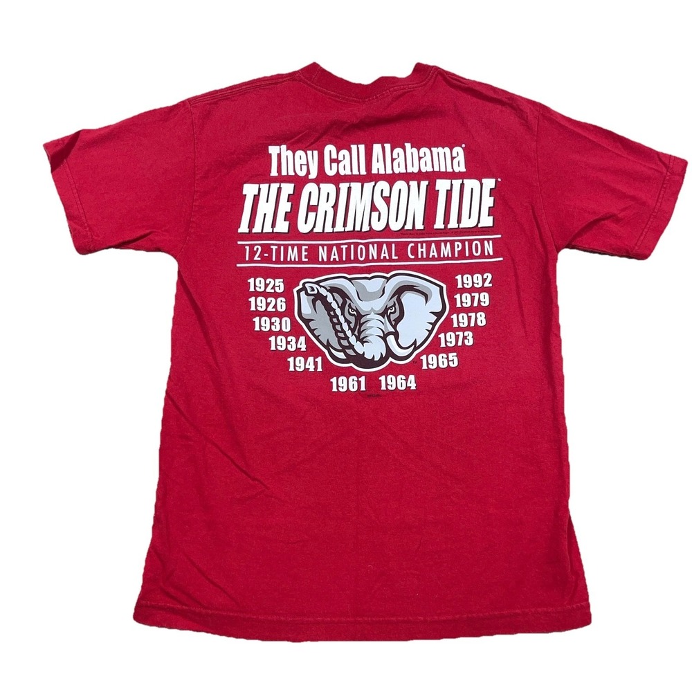 Vintage Alabama Crimson Tide Shirt Men Medium‎ Red Tee 90s Adult